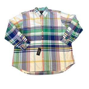 Ralph Lauren Men’s Size 2XB Long Sleeve Multi Plaid‎ Button Up NWT